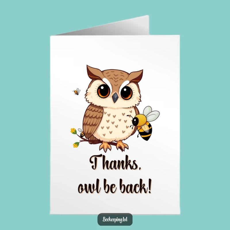 Free Printable Owl Thank You Card - Witty Downloadable Gift for Appreciation