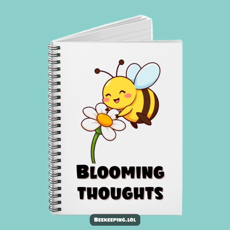 Funny Bee Flower Notebook - Capture Ideas with Cheerful Notes!
