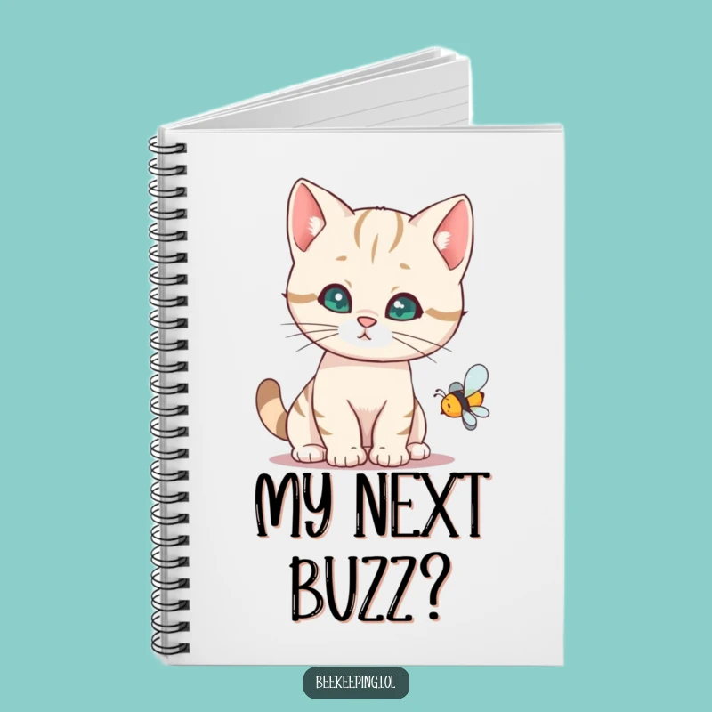 Funny Cat Bee Notebook - Humorous Journal, Perfect Cat Lover Gift