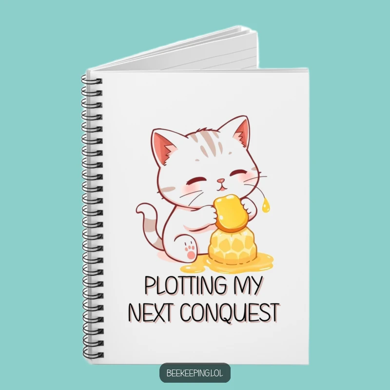 Funny Cat Honey Comb Notebook: Journal with Feline Focus and Humor