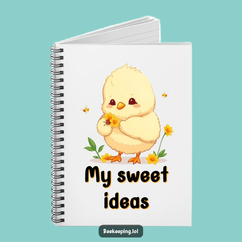 Funny Chick Nectar Notebook - Sweet Ideas Journal - Gift for Students