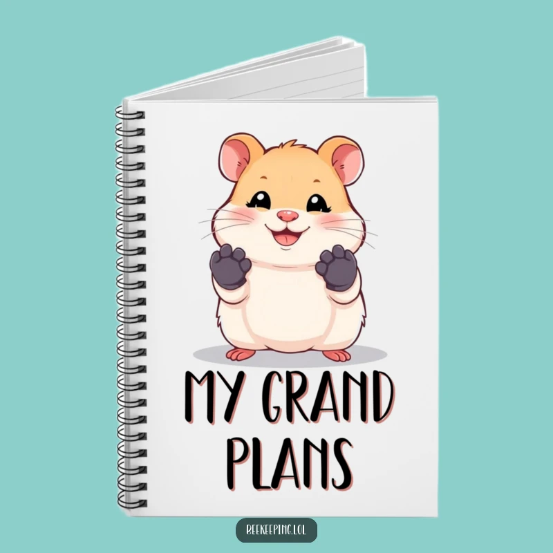 Funny Hamster Work Notebook - Humorous Journal, Cute Student Gift