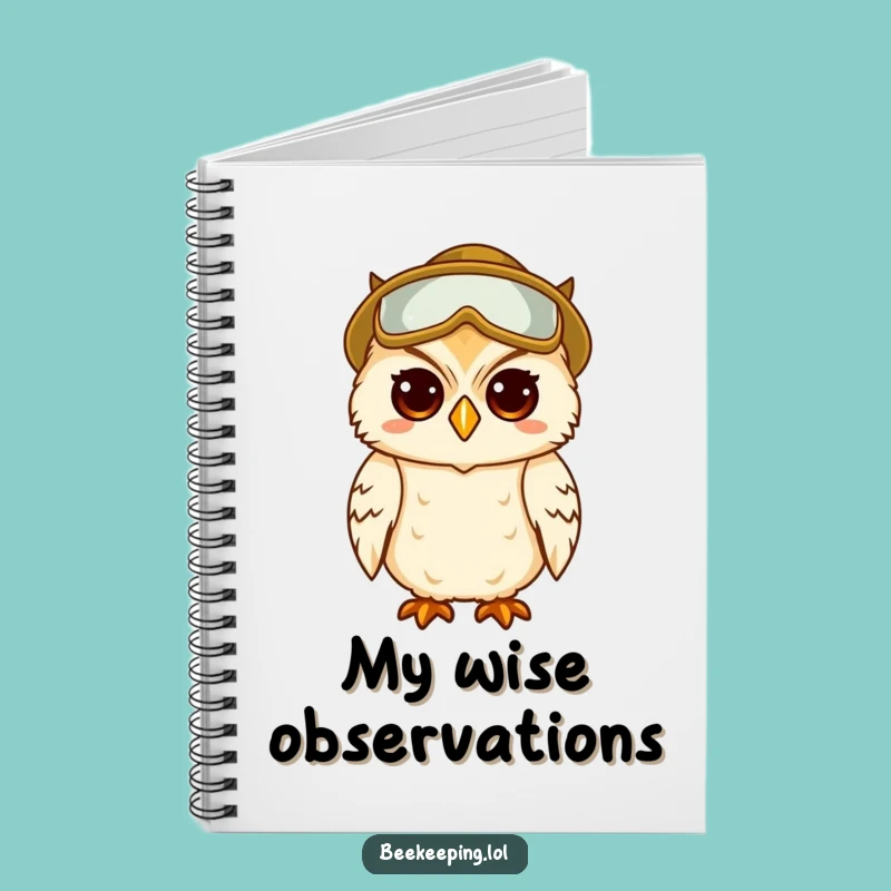Funny Notebook: Wise Owl Beekeeper - Clever Journal Gift