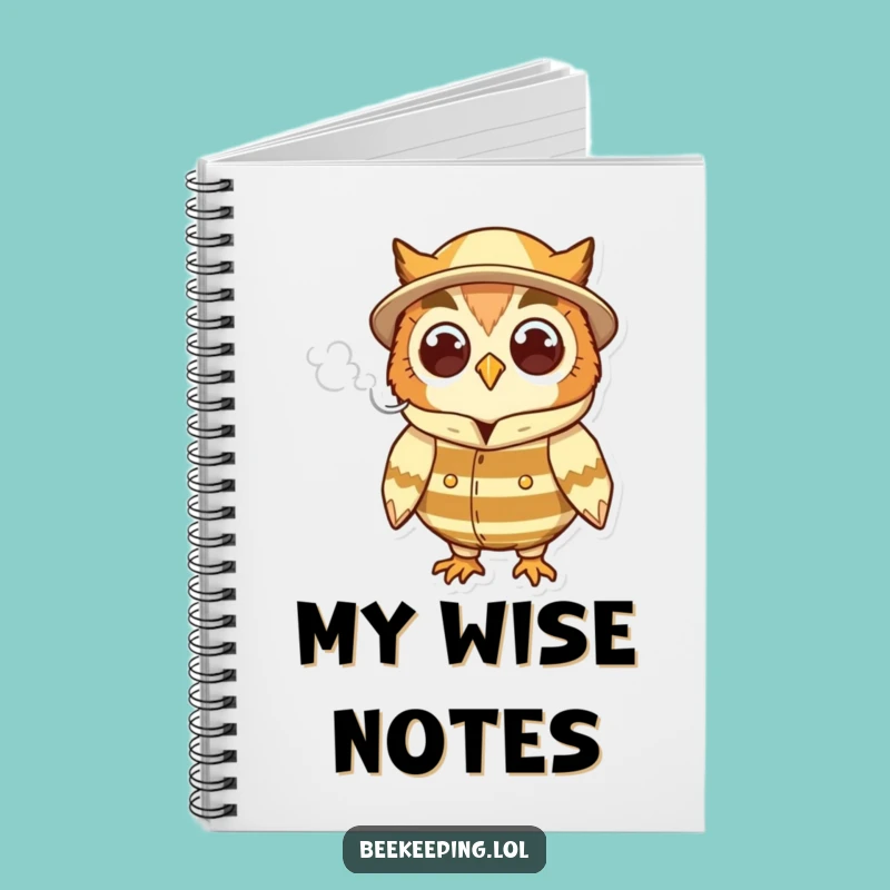 Funny Owl Beekeeper Notebook - Whimsical Smoke Puffer Journal, Perfect Humorous Gift