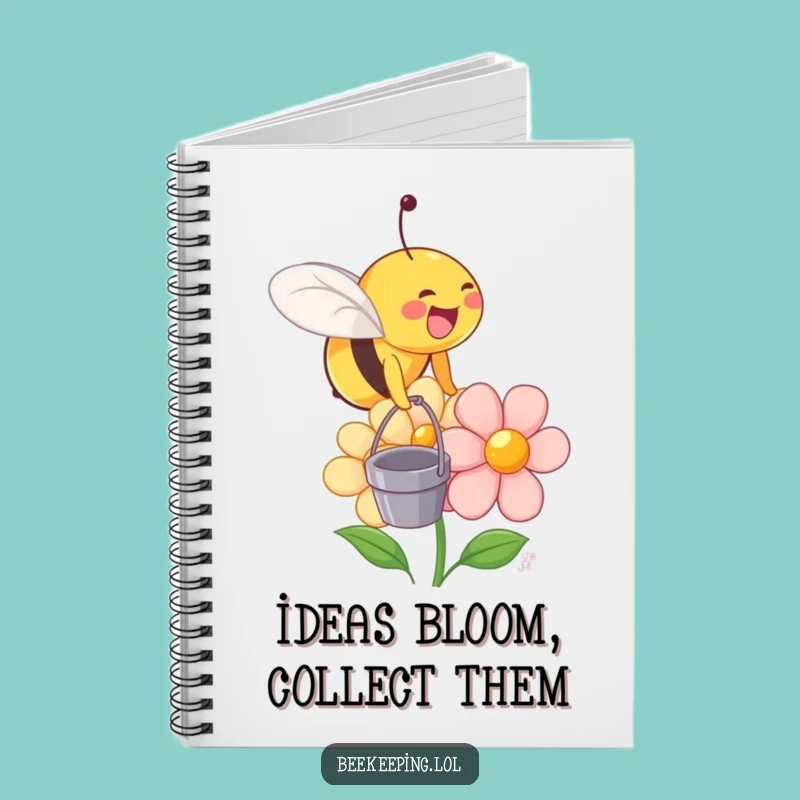 Funny Bee Flower Notebook: Journal Your Ideas with Humorous Insect Art