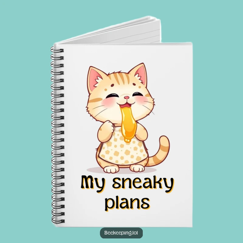 Funny Cat Beekeeper Notebook - Playful Apron Honey Journal, Perfect Humorous Gift