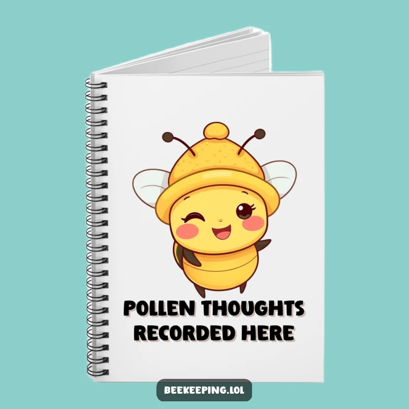 Funny Bee Pollen Hat Notebook: Journal Your Ideas with a Happy Bee Gift!