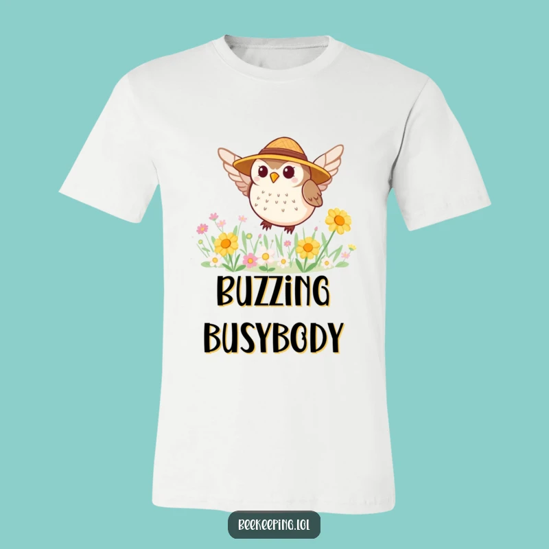 Funny Owl Gardener T-Shirt: Cute Round Owl Tee for Humorous Style