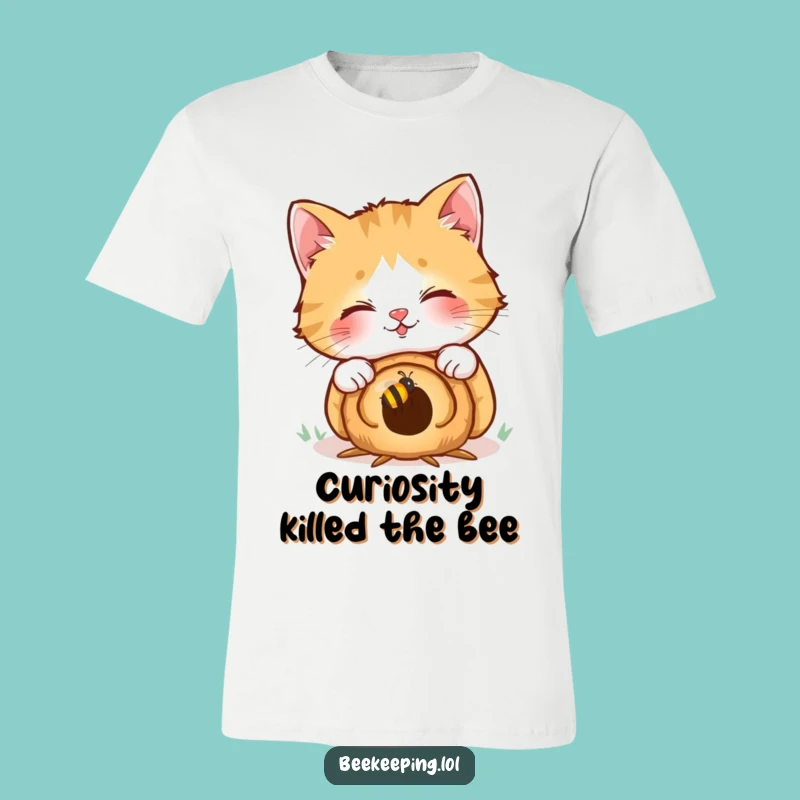 Funny Cat Shirt: Giggling at Bees, Hilarious Kitten Tee Gift
