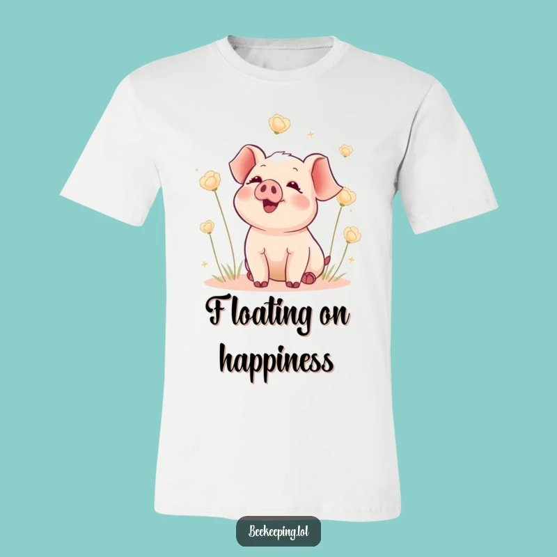 Funny Piglet Seed T-Shirt: Delighted Piglet Watching Fluff, Awesome Funny Gift