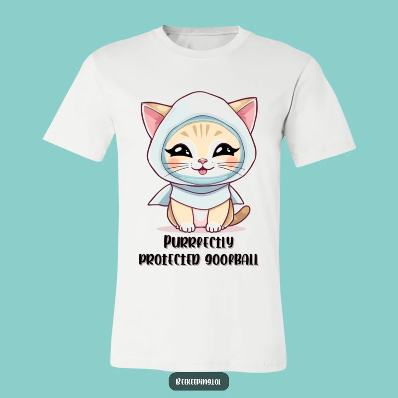 Funny Cat Beekeeper T-Shirt: Giggling Cat in Veil, Smock Gift!