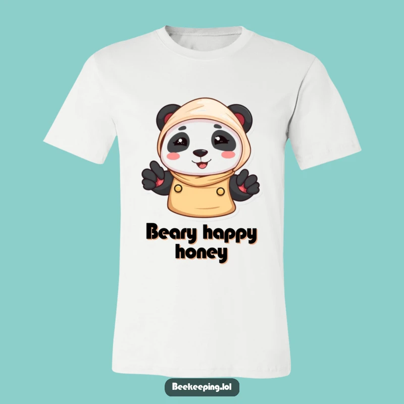 Funny Panda Beekeeper T-Shirt: Cute Bear Tee for Honey Enthusiasts