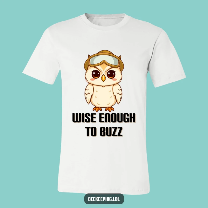 Funny T-Shirt: Wise Owl Beekeeper - Amused Graphic Tee Gift