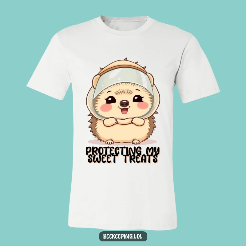 Funny Hedgehog Beekeeper T-Shirt - Giggling Spiky Friend, Hilarious & Cute Gift Tee