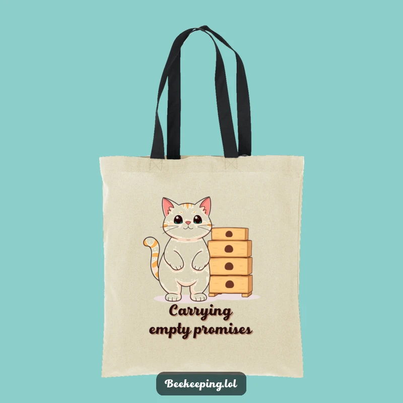 Funny Cat Beekeeper Tote Bag: Proud Feline Carry-all, Empty Hives Humor, Gift