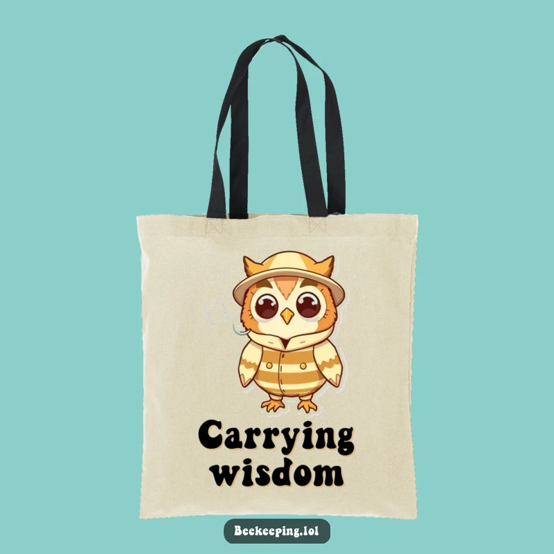 Funny Owl Beekeeper Tote Bag - Durable Smoke Puffer Pouch, Great Humorous Gift