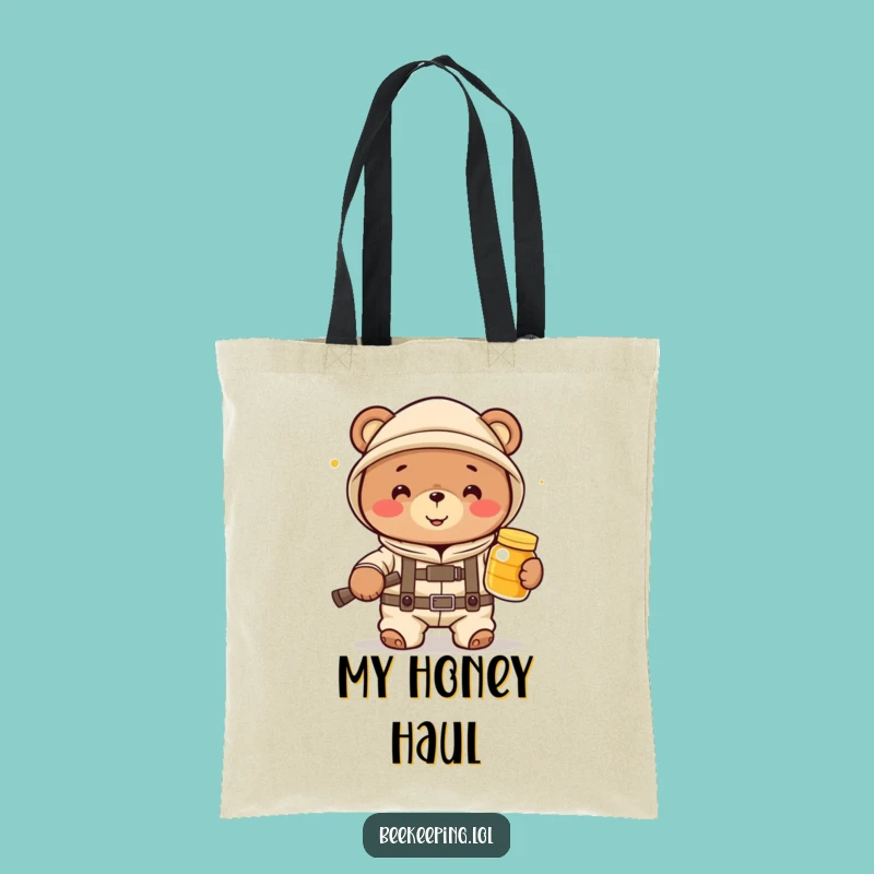 Funny Bear Beekeeper Tote Bag - Carry Your Essentials with Sweet Style