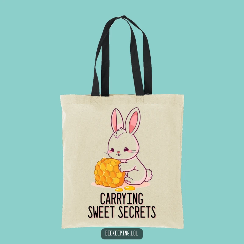Funny Bunny Honey Tote Bag - Carry Your Essentials with Charm!