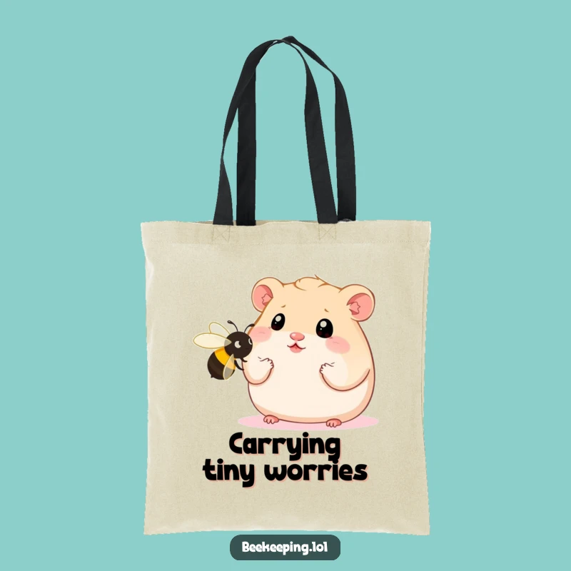 Funny Hamster Bee Tote Bag: Carry Your Surprise with Cute Critters