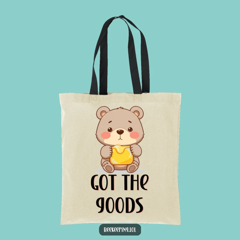 Funny Proud Bear Tote Bag - Honey Harvest Carryall - Eco-Friendly Gift