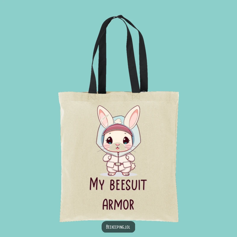 Funny Rabbit Bee Suit Tote Bag: Carry Your Eco-Pride with You